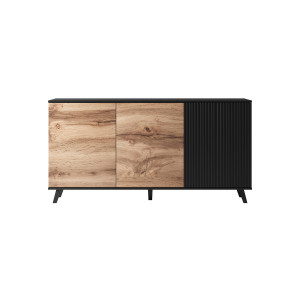 TONE modern komód – tölgy / fekete – 160 cm