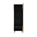 TONE modern vitrin – tölgy / fekete – 60 cm