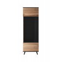 TONE modern vitrin – tölgy / fekete – 60 cm