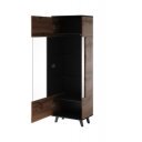 TONE modern vitrin – tölgy / fekete – 60 cm