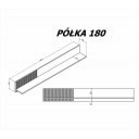 TONE modern fali polc – tölgy / fekete – 180 cm