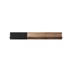 TONE modern fali polc – tölgy / fekete – 180 cm