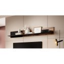 TONE modern fali polc – tölgy / fekete – 150 cm