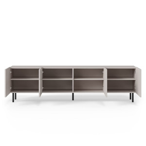 DUNE modern TV-szekrény – kasmír / fekete – 200 cm