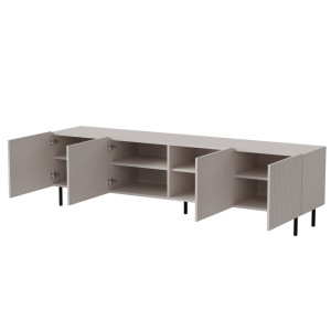 DUNE modern TV-szekrény – kasmír / fekete – 200 cm