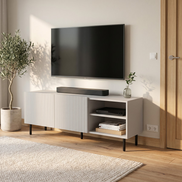 DUNE modern TV-szekrény – kasmír / fekete – 150 cm