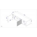 DUNE modern TV-szekrény – kasmír / fekete – 150 cm