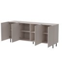 DUNE modern komód – kasmír / fekete – 200 cm
