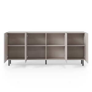 DUNE modern komód – kasmír / fekete – 200 cm