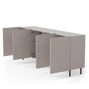 DUNE modern komód – kasmír / fekete – 200 cm