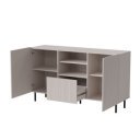DUNE modern komód – kasmír / fekete – 150 cm