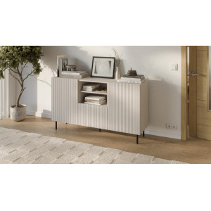 DUNE modern komód – kasmír / fekete – 150 cm
