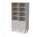 DUNE modern polcos szekrény – kasmír / fekete – 100 cm
