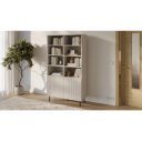 DUNE modern polcos szekrény – kasmír / fekete – 100 cm