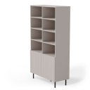 DUNE modern polcos szekrény – kasmír / fekete – 100 cm