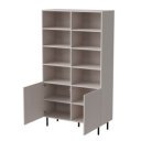 DUNE modern polcos szekrény – kasmír / fekete – 100 cm