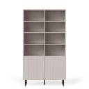 DUNE modern polcos szekrény – kasmír / fekete – 100 cm