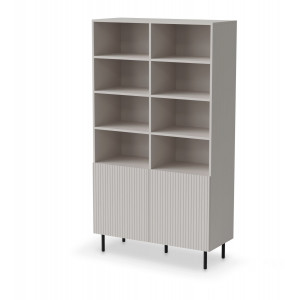 DUNE modern polcos szekrény – kasmír / fekete – 100 cm