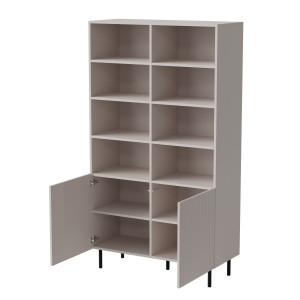 DUNE modern polcos szekrény – kasmír / fekete – 100 cm