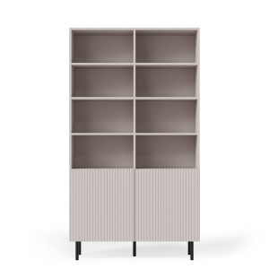 DUNE modern polcos szekrény – kasmír / fekete – 100 cm