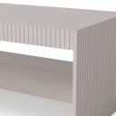 DUNE modern dohányzóasztal alsó polccal – kasmír – 120 cm