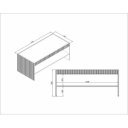 DUNE modern dohányzóasztal alsó polccal – kasmír – 120 cm