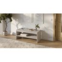 DUNE modern dohányzóasztal alsó polccal – kasmír – 120 cm