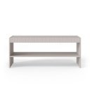 DUNE modern dohányzóasztal alsó polccal – kasmír – 120 cm