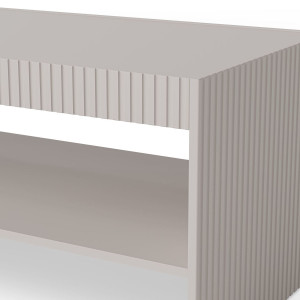 DUNE modern dohányzóasztal alsó polccal – kasmír – 120 cm