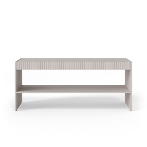 DUNE modern dohányzóasztal alsó polccal – kasmír – 120 cm