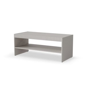 DUNE modern dohányzóasztal alsó polccal – kasmír – 120 cm DUNE