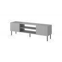 DRIFT modern TV-szekrény – világosszürke / fekete – 180 cm