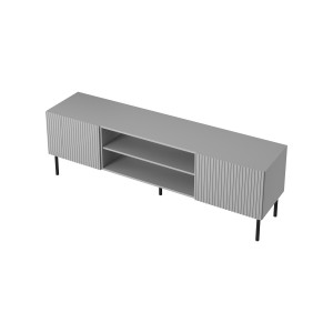 DRIFT modern TV-szekrény – világosszürke / fekete – 180 cm