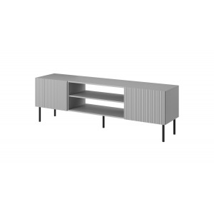 DRIFT modern TV-szekrény – világosszürke / fekete – 180 cm