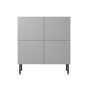 DRIFT modern magas komód – világosszürke / fekete – 100 cm DRIFT