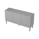 DRIFT modern komód – világosszürke / fekete – 150 cm