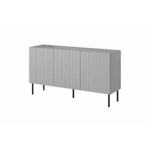 DRIFT modern komód – világosszürke / fekete – 150 cm