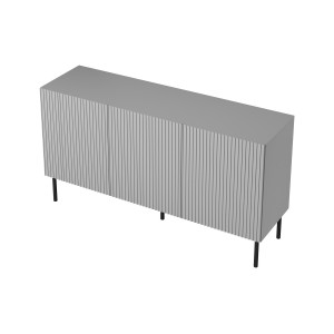 DRIFT modern komód – világosszürke / fekete – 150 cm