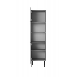 DRIFT modern vitrin – világosszürke / fekete – 50 cm