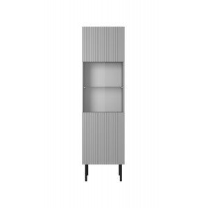 DRIFT modern vitrin – világosszürke / fekete – 50 cm