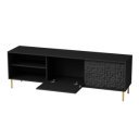 GLINT modern TV-szekrény – fekete / arany – 180 cm