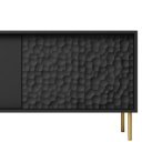 GLINT modern TV-szekrény – fekete / arany – 180 cm