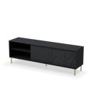 GLINT modern TV-szekrény – fekete / arany – 180 cm