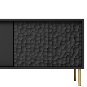 GLINT modern TV-szekrény – fekete / arany – 180 cm