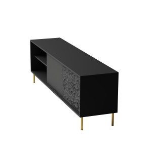 GLINT modern TV-szekrény – fekete / arany – 180 cm
