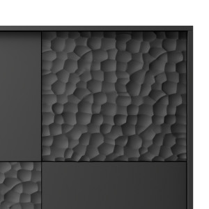 GLINT modern magas komód – fekete / arany – 100 cm