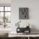 GLINT modern dohányzóasztal alsó polccal – fekete / arany – 92 cm