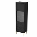 GLINT modern vitrin – fekete / arany – 55 cm