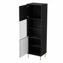 GLINT modern vitrin – fekete / arany – 55 cm