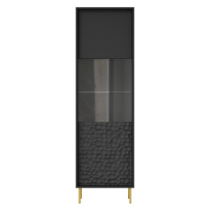 GLINT modern vitrin – fekete / arany – 55 cm Elemes bútor